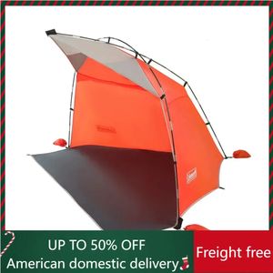 Tents and Shelters Tiger Lily Orange Waterproof Outdoor Awnings Skyshade Large Compact Beach Shade Camping Supplies Sun Shelter 231123