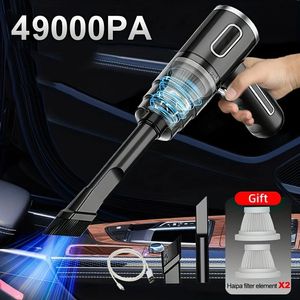 Vakuum Trådlös bärbar bil Vakuumrengöring av trådlös handhållen Auto Vacuum Car Dual Use Mini Vacuum Cleaner Hushållsapparat 231123