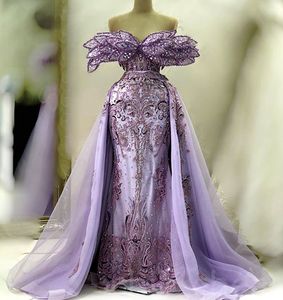 2023 kwiecień ASO EBI LAVEND SYMID SURES PROM Kryształki koronkowe wieczór formalny impreza druga przyjęcie urodzinowe suknie zaręczynowe sukienka szata de soiree ZJ628