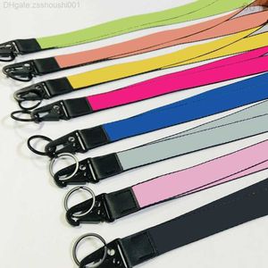 Personalized Brand Design Trendy Jacquard Embroidery Off Paper Strap Keychain Neck Braid Hanging Rope Car Creative Pendant Thickened 2023 Accessories A9AZ