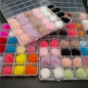 Nail Art Decorations 24pcs Fluffy Fur Pompom Nail Art Charms Detachable Magnet Hairball Faux Fur Balls With Magnetic Base Pom Poms Nail Decorations 231123