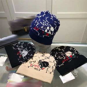 2023 Novo outono/inverno chapéu de malha designer de moda gorro/esqueleto chapéu em camadas chapéu de cabeça carta com nervuras chapéu de lã quente e à prova de ventoHH0288