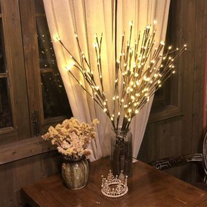 Artificial Branch LED -lampor Ins Nordic Room Bedroom Layout Creative Night Light Clear Bar Guest House Dekorativ ljussträng