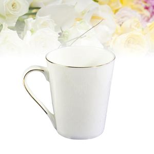 Muggar White Bone China Mugg Simple Fashion Coffee Milk Te Drinking Cup Ceramic Gift till Birthday Wedding Anniversary Christmas