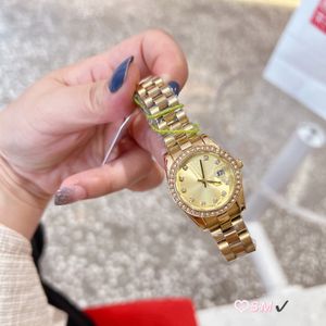 Högkvalitativ Womens Watch Designer Watch 28 mm Datum Kvinnor Diamond Designer Gold Watch Just Christmas Mother's Day Gift Watches Sapphire 4922