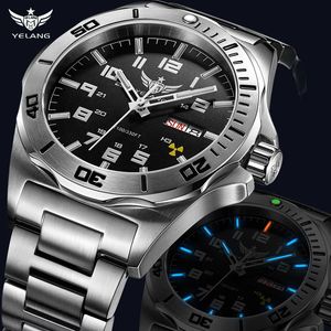 Other Watches YELANG Watch For Man 44MM Men Mechanical Wristwatches Luxury Sapphire Glass AR Coated Automatic 10bar Waterproof 231123