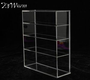 Dekor Kiwarm High Gloss Acrylic Display Box Show Case skjutdörr för Mini Parfym Bottle Jewelry Crafts Home Shop Factory 6548565