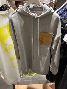 Mäns plus -hoodies läderficka Basic Clothing Pullover Sports Casual skjorta Män kvinnor Lossa llng ärmhuven