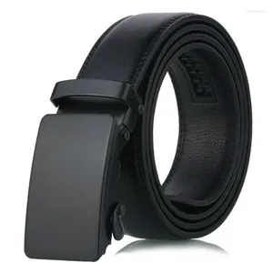 Belts Buckle Free Men Belt Metal Automatic Leather High Quality For Jeans Pant Business Work Casual Strap