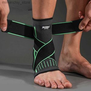Ankle Support 1 PCS Protective Football Ank Support Basketball Ank Brace Compression Nylon Strap Belt Ank Protector Q231124