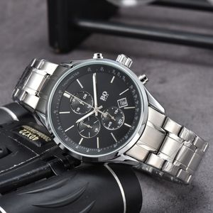 2023 Högkvalitativ toppmärke Hugo Bosx Mens Titta på Business Casual Rostfri Steel Strap Multi-Function Chronograph Automatic Quartz Man Watchwrist