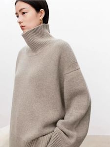 Maglione da donna Maglione Maglioni di lana Pullover Dolcevita Solido Donna Abbigliamento invernale Coreano Morbido spesso Plus Size Allentato 231123