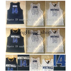 14 Tyler Herro Jersey Whiall High School College Basketball Jerseys Blue White Sport Shirt Top Quality S-XXL Rare