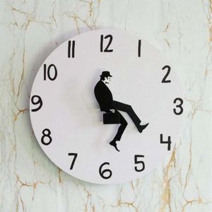 Zegarki ścienne Ministerstwo Silly Walks Clock Trwały zegar do dekoracji domowej komedii Decor Nowator Watch Funny1937