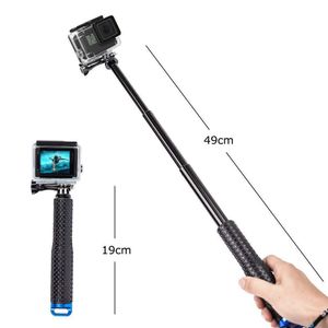 19 -calowy rozkładany kij do selfie statyw statywowy monopod z adapterem montażowym dla GoPro 5 6 7 8 9 SJCAM Xiaoyi Kamery