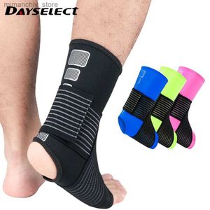 Suporte de tornozelo 1pcs elástico suporte de tornozelo cinta para basquete entorse prevenção ajustável esportes compressão bandagem ank guarda q231124