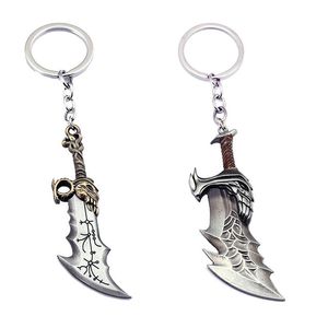 Keychains Game God of Wars 4 Kratos Shield Axe Keychain redondo helicóptero pingente keyring Dorp Jewelry Key Chains Key