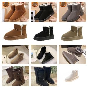 Womens Fur Slides Classic Ultra Mini Australia Boot Tazz Slippers Tasman Platform Boots Suede Wool Winter Women Designer Ankle Booties size 36-41 doc marten Fashion