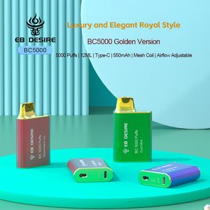 Sigarette elettroniche al 100% EB DESIRE BC 5000 sbuffi 12 ml 550 mAh 10 sapori Benvenuti per richiedere ulteriori informazioni sul prodotto