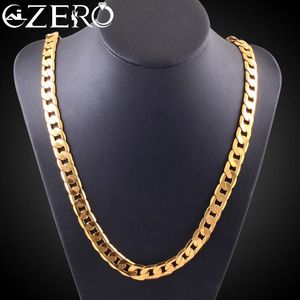 Pendant Necklaces Special offer 18K gold Necklaces 925 Stamp Silver color Classic 8MM sideways chain for Men woman fine Jewelrys Wedding party 231123