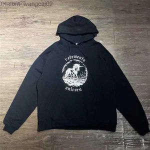 Felpe con cappuccio da uomo di marca Felpe con cappuccio da uomo Felpe 2023fw diciassette anni Lavato Rosa Vetements Felpa con cappuccio Uomo Donna Got Lucky Pullover oversize con cappuccio vintage OO3E