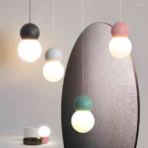 Pendelleuchten LED-Lampe Moderne minimalistische Kunst Nordic Bedside Schlafzimmer Restaurant Bar Home Hanging Light