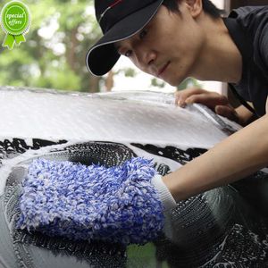 Car Washing Gloves Microfiber Coral Fleece Anti-slip Absorbent Water Cleaning Gloves Auto Wheel Cleaning Tools Car Accessoires