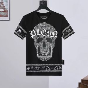 Plein ayı tişört erkek tasarımcı tshirts marka giyim rhinestone pp kafatası erkekler tişört yuvarlak boyun ss barok kafatası ile hip hop tshirt üst tees 161224