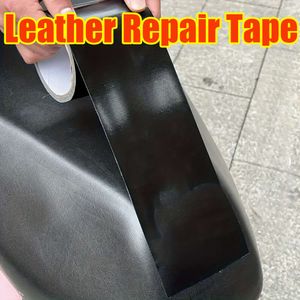 新しい1PCシートクッション修理ステッカー高粘度黒い布ベースのテープレザーシートソファリーク修理革