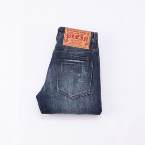 Plein Bear Męskie dżinsy klasyczne Pp Man Man Denim Spodnie Rock Star Fit Mens Casual Design Raped Dżinsy Zwykłe chudy motocyklowe spodnie 15704