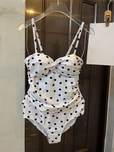 Swimwear designer di lusso C Set Women's Bikini Elegant Style Classic Polka Dot Swimwear One Piece