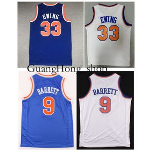 Knick RJ Barrett Basketbol Forması Yeni Patrick Ewing York Mitch Ness Beyaz Mavi Boyut S-XXL Nadir