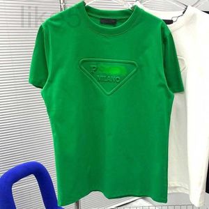 メンズTシャツデザイナー23S Tシャツ男性女性スウェットシャツメンズポロシャツサマーラウンドネック短袖TシャツプルオーバーファッションコットンカジュアルティークラシックグリーンGQ8y