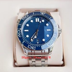 New Men Steel Case 210 Blue Bezel Blue Texture Dial Miyota 8800 Автоматические мужские часы SS Стальные часы Pure 249s