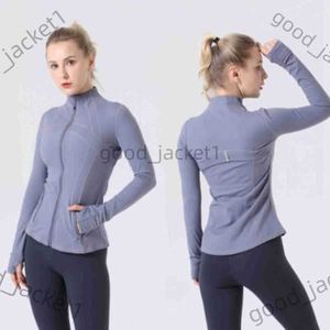 LULULEMENS Tracksuits Definiera jacka Kvinnor Naken Yoga Coat Long Sleeve Crop Top dragkedja Fitness Running Shirts Workout Clothes Sportwear Lululemen 2 O05L