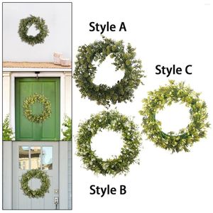 Flores decorativas folhas verdes grinaldas de 16 