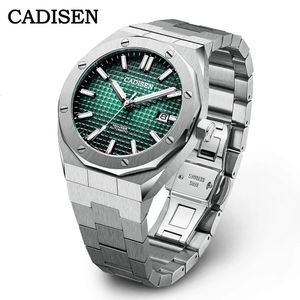 Outros relógios Cadisen Watch Men Relógios Mecânicos Japão Movimento Masculino Automático 10ATM Pulso Business Data C8193 231123