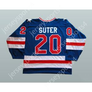 Anpassad Bob Suter 1980 Miracle on Ice Team USA 20 Hockey Jersey New Top Stitched S-M-L-XL-XXL-3XL-4XL-5XL-6XL