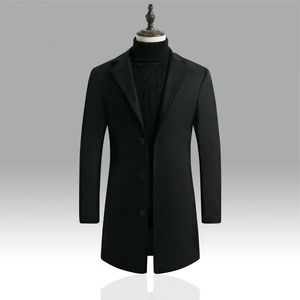 남자 양모 블렌드 겨울 양모 재킷 남자 블렌드 가을 윈드 브레이커 트렌치 코트 수컷 단색 플러스 크기 m-5xl 남자 양모 재킷 아브리고 hombre 231123
