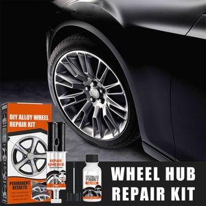 Neue Auto DIY Legierung Rad Reparatur Kits Kleber Allgemeine Silber Auto Felge Pflege Dent Kratzer Oberfläche Schäden Radnabe Reparatur set