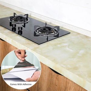 Wall Stickers Modern Kitchen Waterproof Oilproof Classic Marble Pattern Protect Desktop Self-adhesive Wallpaper Decor