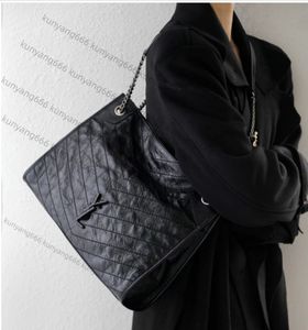 Çanta lüks tasarımcı niki omuz çantası mumlu deri postacı çantası kadın çapraz vücut çantası Satchel bayan eski tasarım sacoche moda klasik Çizgili Turkuaz