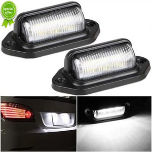 12-24V 6 LED Araba Plaka Işıkları Tayligap Otomatik Kamyon Otobüs Motosiklet Evrensel 500lm Gece Güvenliği Sürüş Yan Lamb