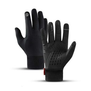 Cinco Dedos Luvas Inverno Homens Mulheres Luvas Toque Frio À Prova D 'Água Motocicleta Ciclo Masculino Esportes Ao Ar Livre Quente Térmico Fleece Running Ski 220812