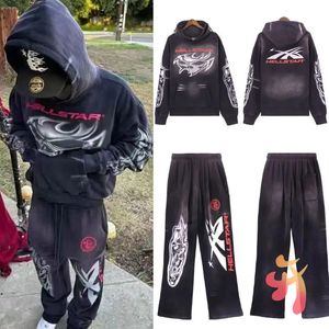 Hoodies Tracksuit Umyj stare bluzy zabytkowe spodnie uliczne duże mężczyzn kobiety bake