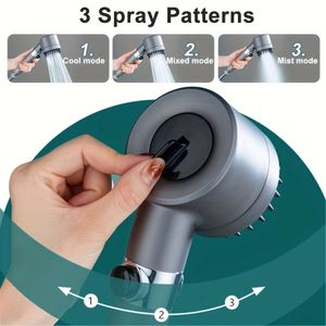 New Multi-Functional Handheld Massage Shower Head with High Pressure Spray Water Stop Switch Water-Saving Features Shower Showerhead