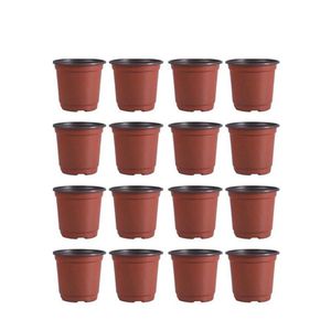 30 50 100PCS Plastic Flowerpot Breathable Garden Plants Flower Pot Succulents Flower Pot Basin Pot - Diameter 150 120 100 90mm C11331Z