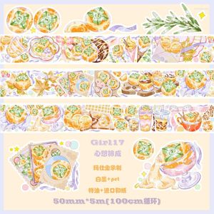 Gift Wrap Golden Autumn Fruit PET Special Oil Washi Tape Craft Supplies Masking DIY Scrapbooking Decor Sticker