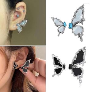 Stud Earrings Butterfly Shaped Women Men Party Jewelry Gift Ear Studs Alloy Material