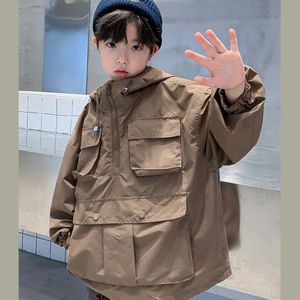 معطف ملابس الأولاد الربيع والخريف 2023 New Children's Sprint Coat Boys 'Autumn Hoodie